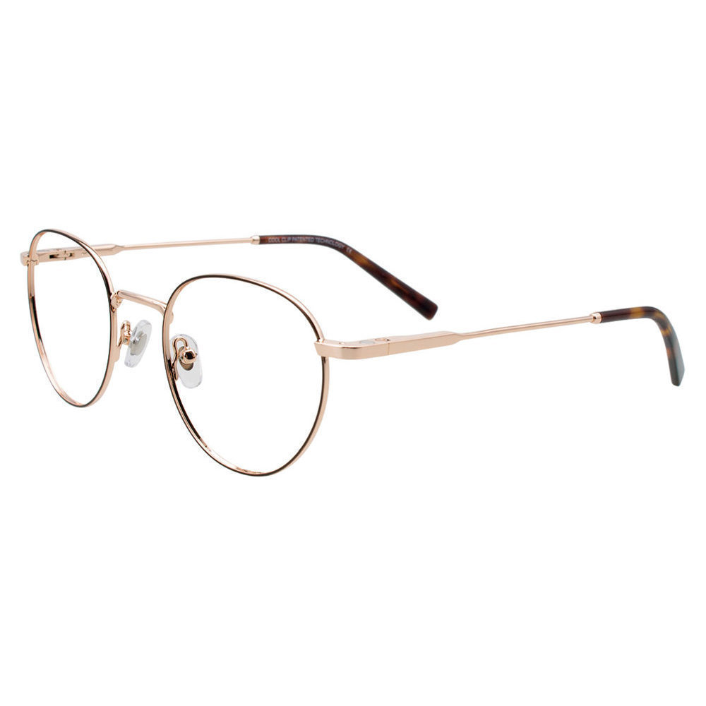 COOLCLIP CC856 Eyeglasses 015 Brown   Gold 48mm
